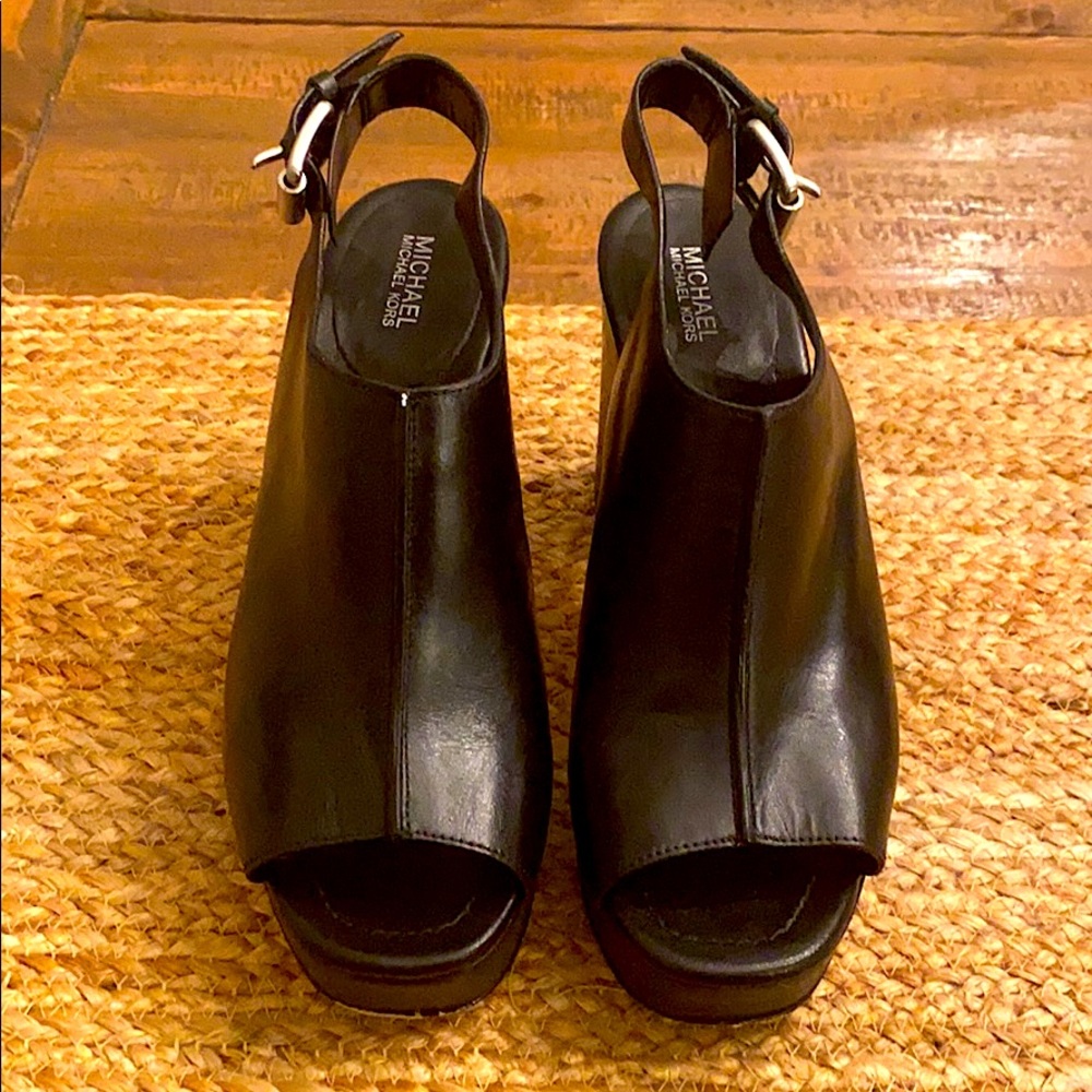 Michael Michael Kors Black Platform Sandals -7